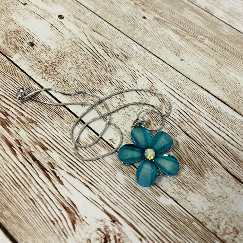 Blue Flower Necklace